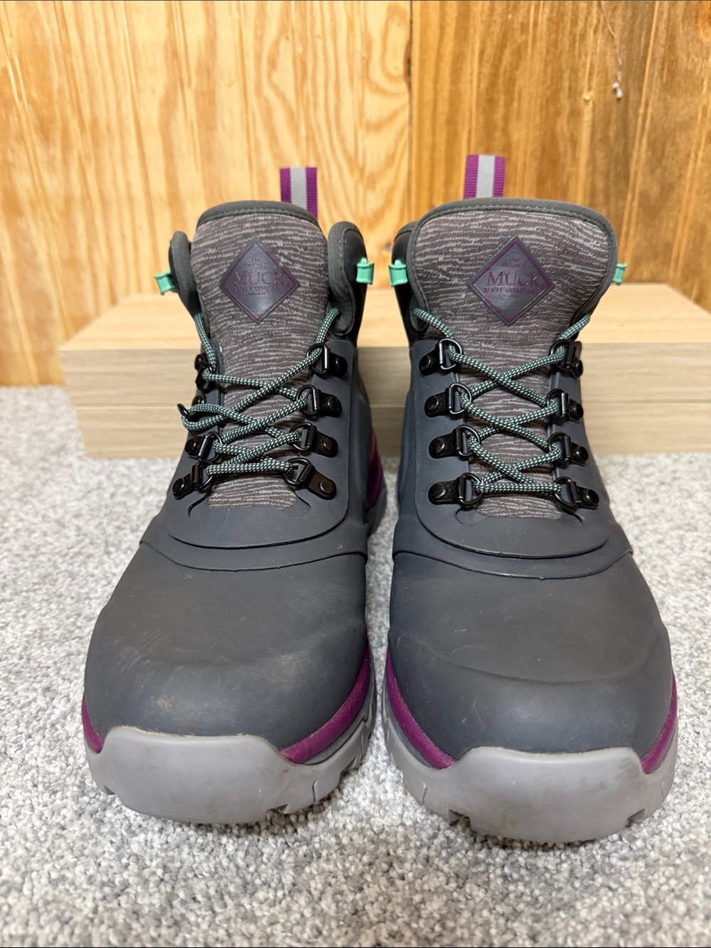Women's Waterproof Winter Boots in Gray & Purple by The Original Muck Boot Co.